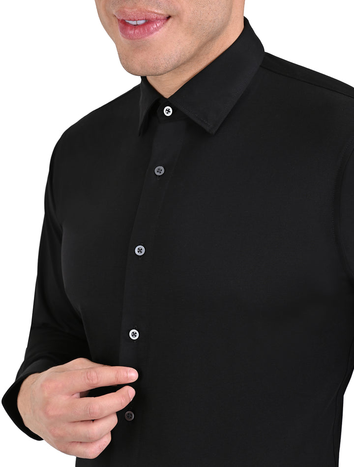Camisa Icy Mint Monono Slim Fit Negra