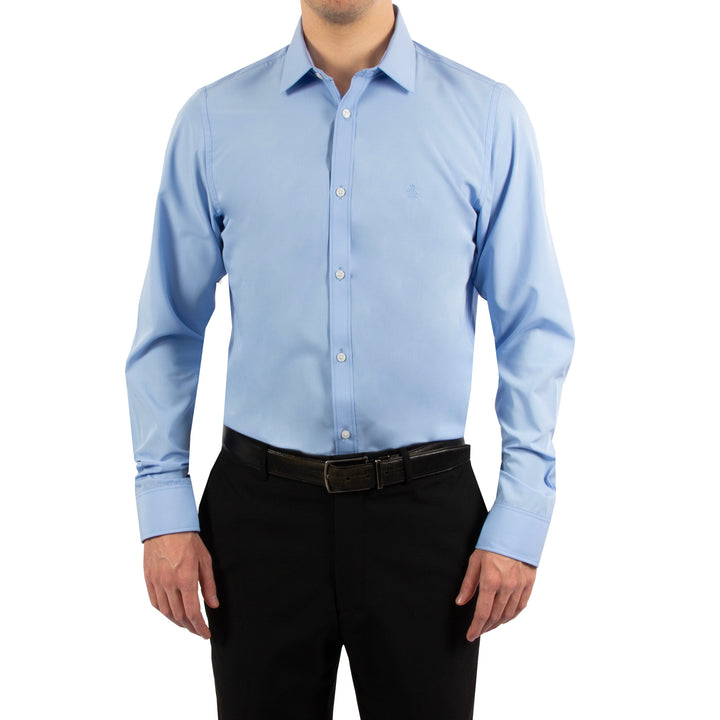 Camisa de Vestir Original Penguin con Fibras de Bambu Celeste