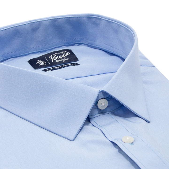 Camisa de Vestir Original Penguin con Fibras de Bambu Celeste